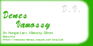 denes vamossy business card